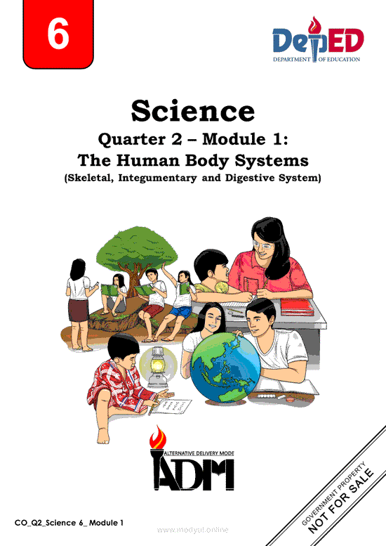 Science 6 Quarter 2 – Module 1: The Human Body Systems (Skeletal, Integumentary and Digestive System)