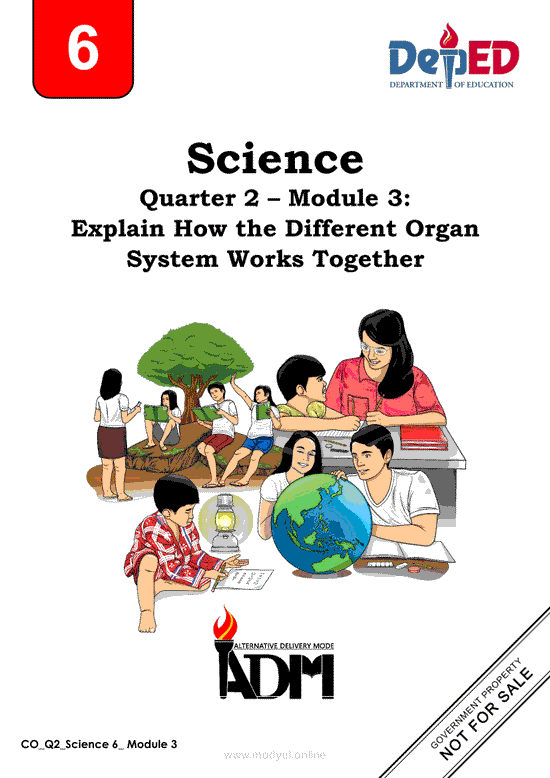 Science 6 Quarter 2 – Module 3: Explain How the Different Organ System Works Together