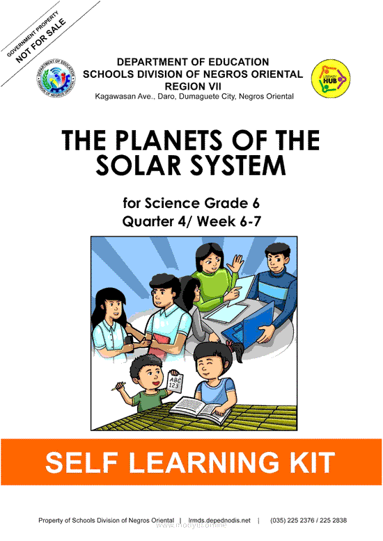 THE PLANETS OF THE SOLAR SYSTEM for Science Grade 6 Quarter 4/ Week 6-7